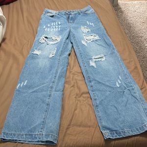 Distressed Flare Jeans